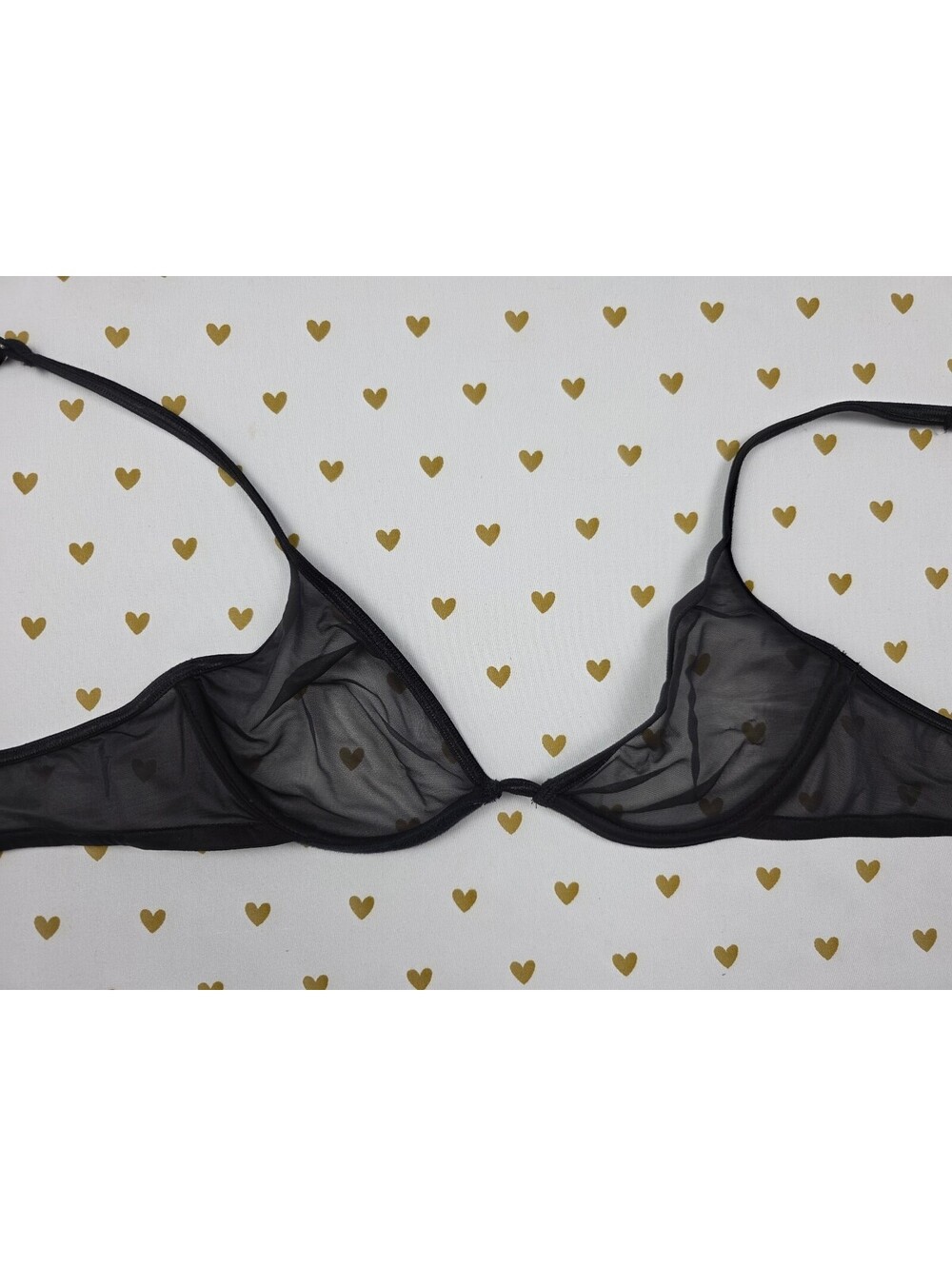 Victorias Secret Vintage Sheer Black Bra 34B Y2k 99 Lounge